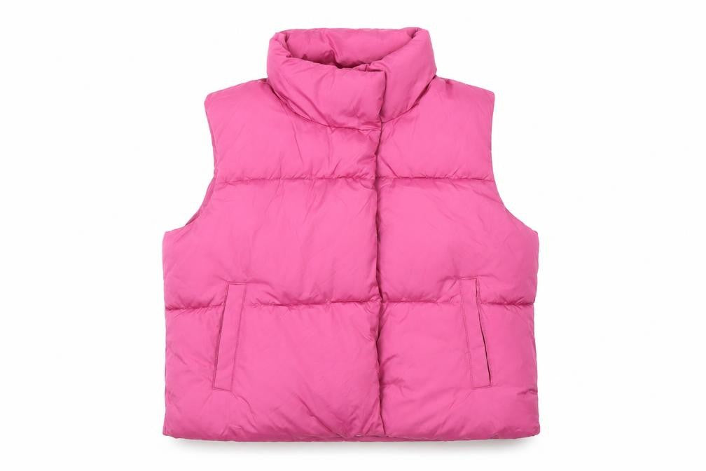 Old Navy Women's Pink Puffer Waistcoat, Size L, Casual