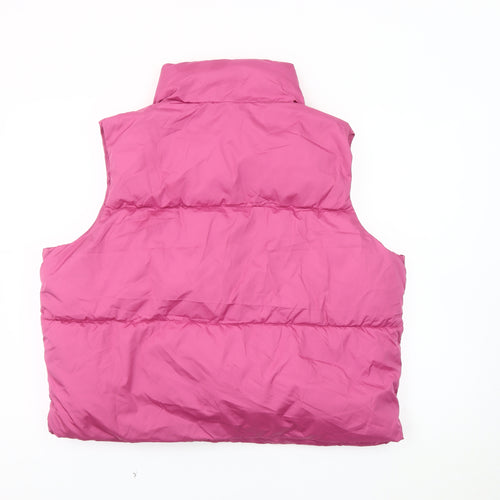 Old Navy Women's Pink Puffer Waistcoat, Size L, Casual