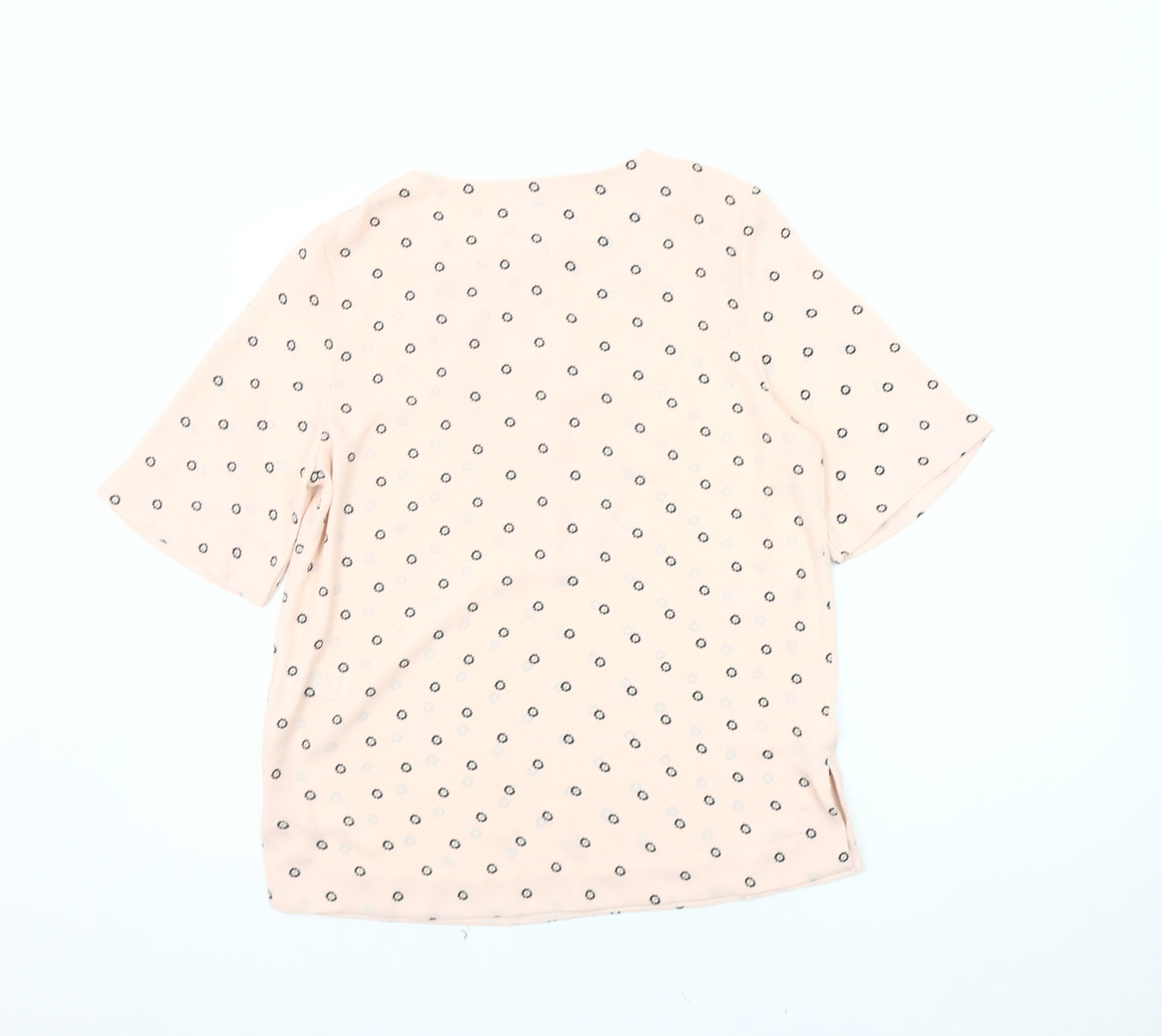 Marks and Spencer Women's Pink Floral Blouse - Size 8
