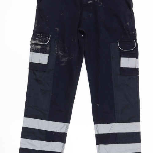 Rokwear Men's Blue Cargo Work Trousers Size 38R