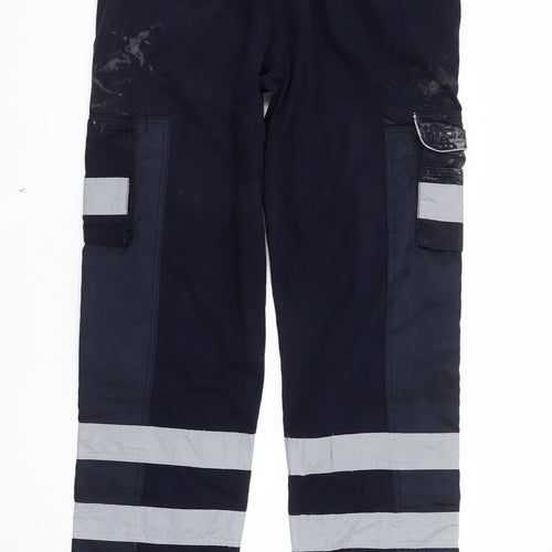 Rokwear Men's Blue Cargo Work Trousers Size 38R