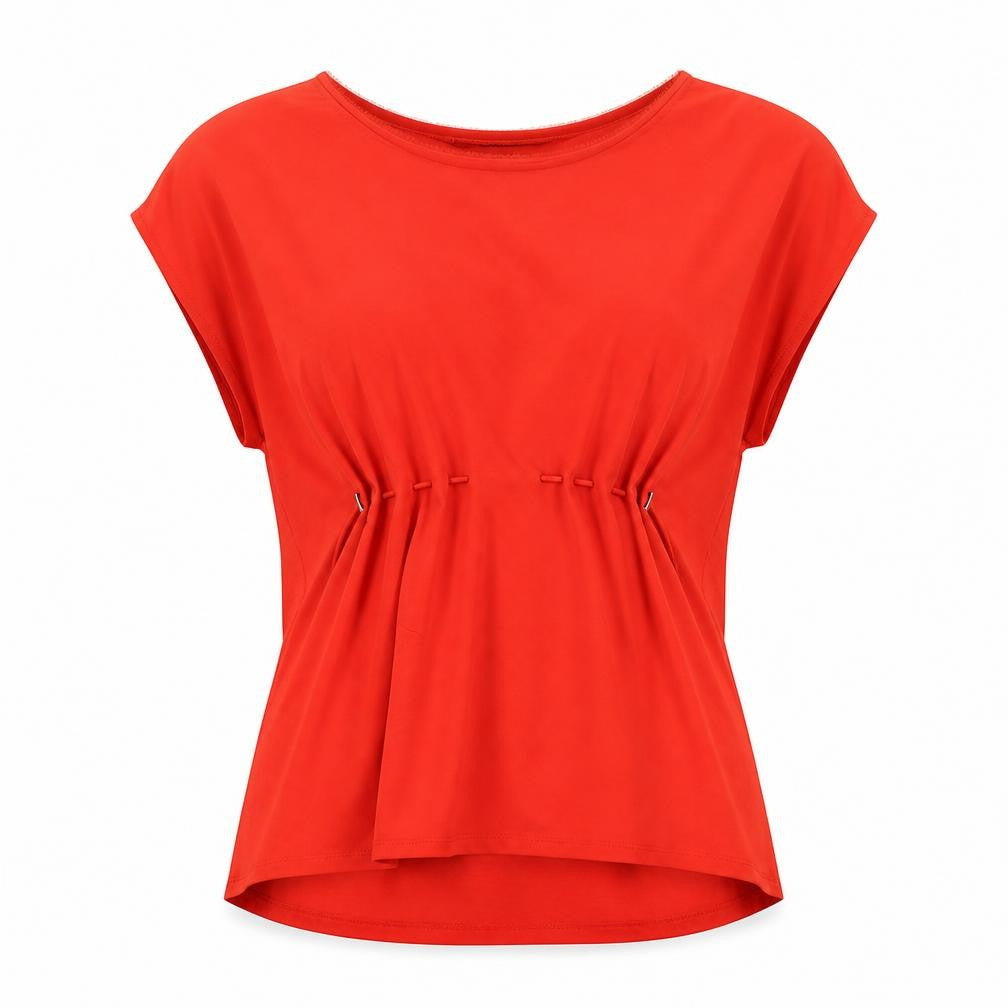 Front view of French Connection Women's Red XS Round Neck Top