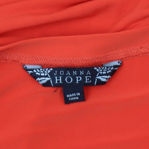 Joanna Hope Women's Orange V-Neck T-Shirt Size 18