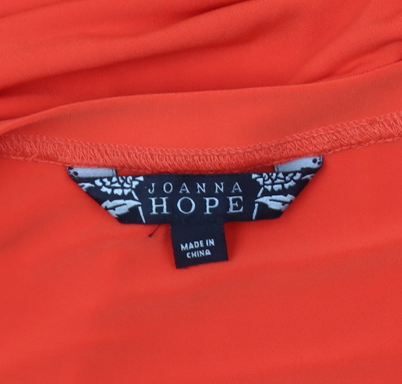 Joanna Hope Women's Orange V-Neck T-Shirt Size 18