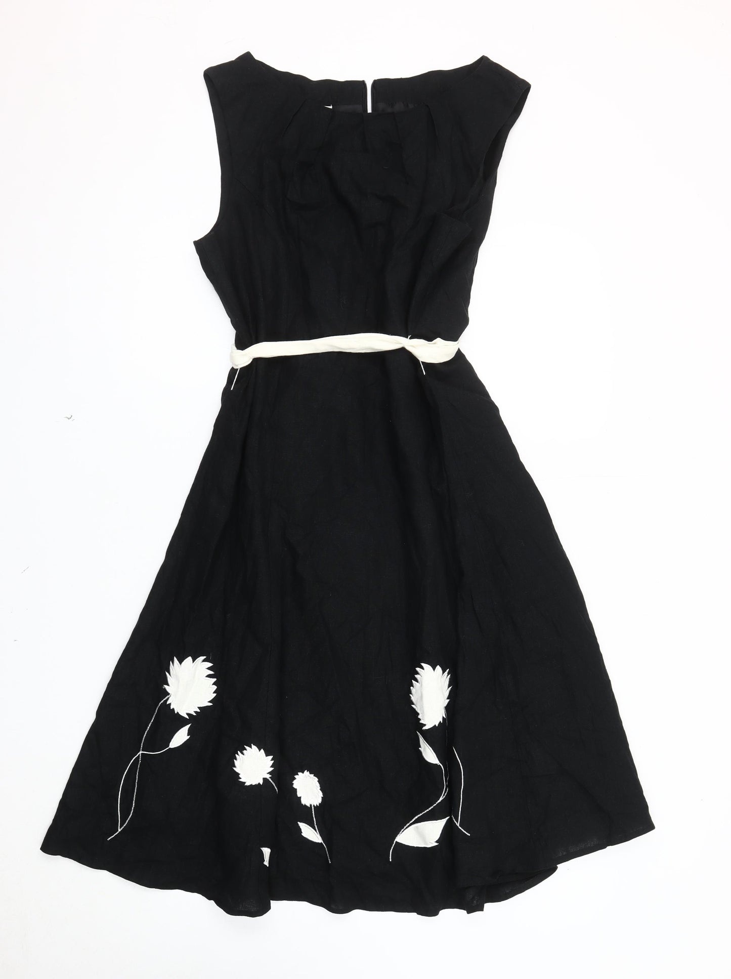 Klass Collection Women's Black Floral Dress, Size 16