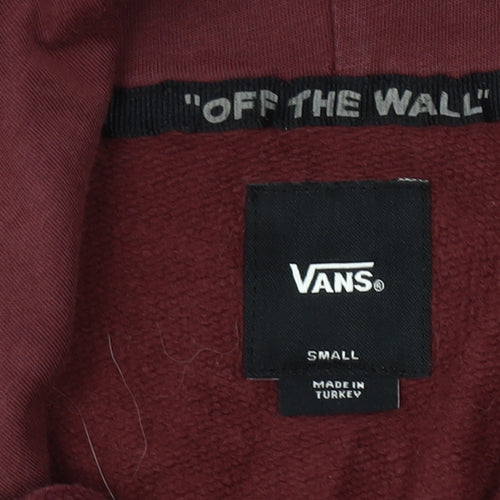 Vans Men's Red Logo Hoodie S Pullover Fleece