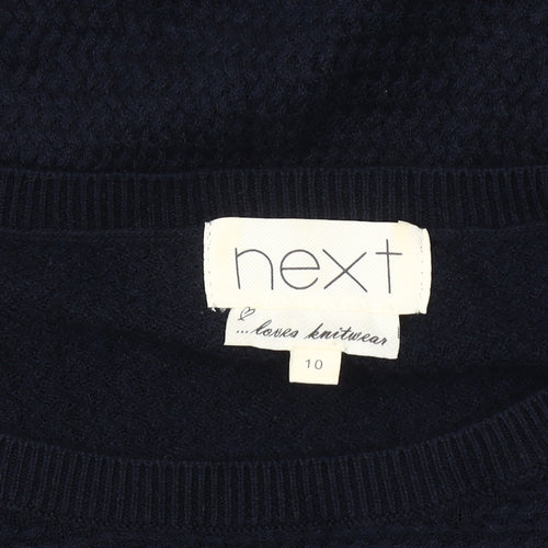 Next Women's Black Midi Shift Dress - Size 10, Casual Knit