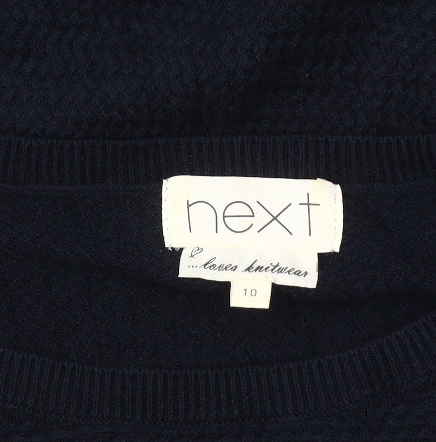 Next Women's Black Midi Shift Dress - Size 10, Casual Knit