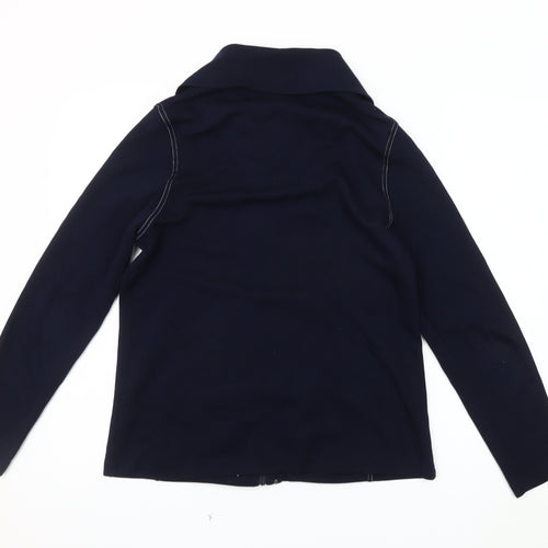 Women's Black Cotton Jacket, Size 10, Casual Style