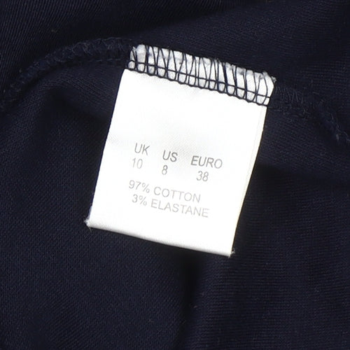 Women's Black Cotton Jacket, Size 10, Casual Style