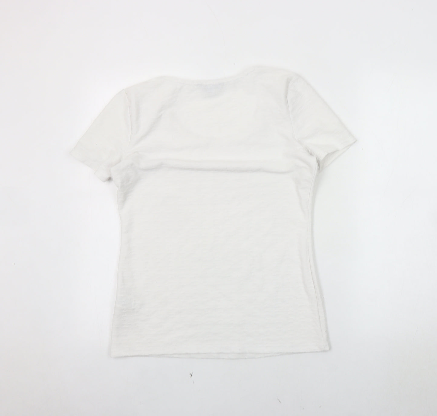 Marks and Spencer Women's White Basic T-Shirt Size 10