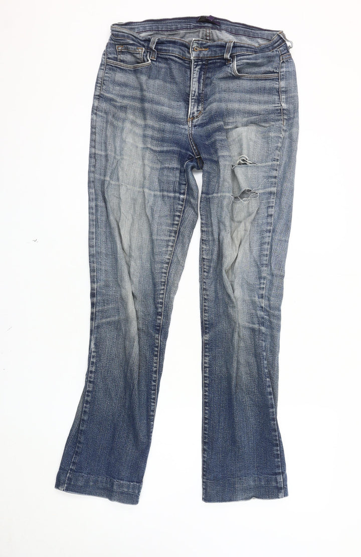NXD Women's Distressed Blue Straight Jeans Size 8