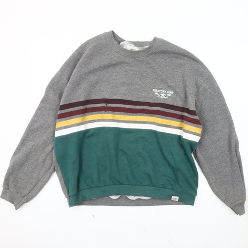 Pacific Republic Men's Grey Multicoloured M Sweatshirt