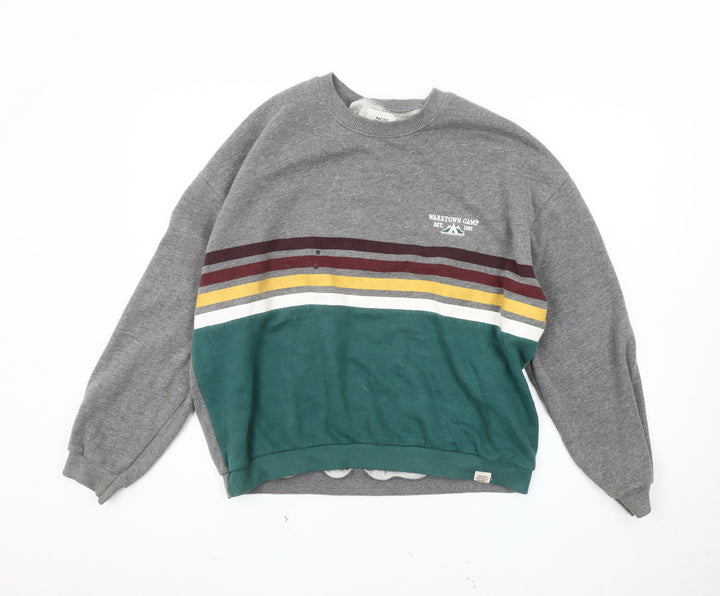 Pacific Republic Men's Grey Multicoloured M Sweatshirt