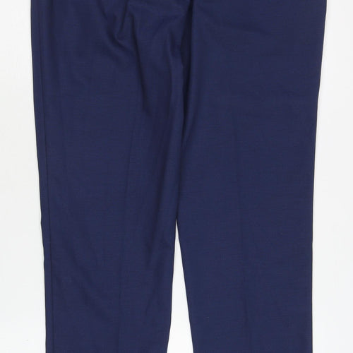 Zara Man Blue Dress Pants for Men, Size M, Classic Style