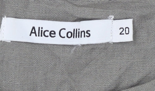 Alice Collins Women's Grey Button Accent Top Size 20