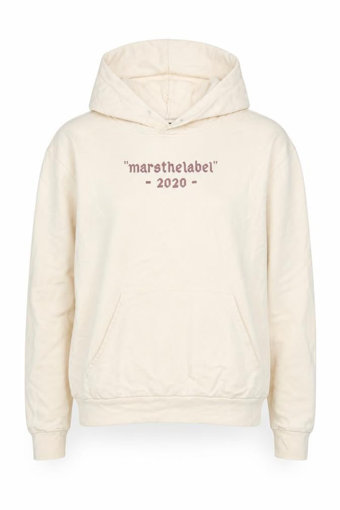 Front view of Marsthelabel Beige Women's M Hoodie Pullover