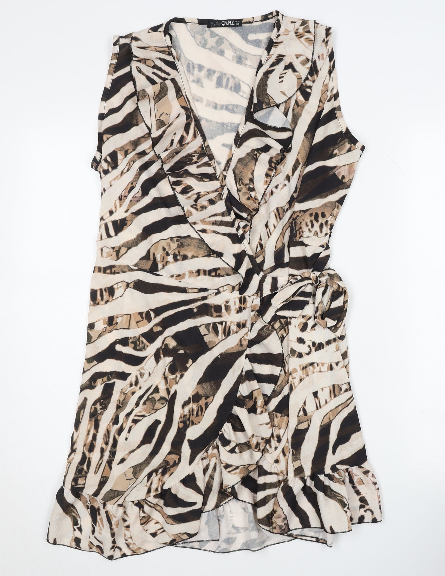 Quiz Women's Multicoloured Animal Print Wrap Dress