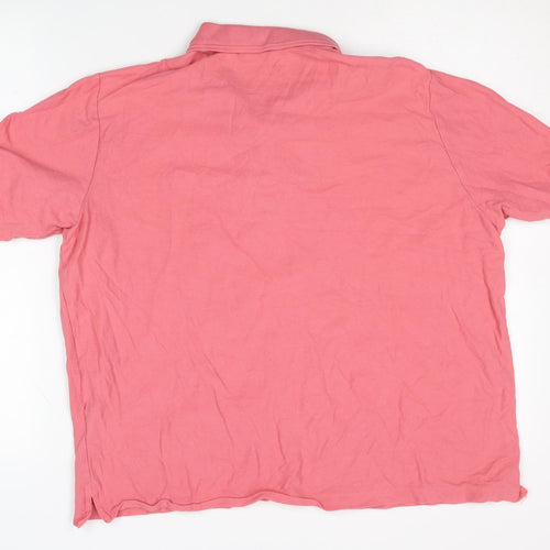 ISLE Women's Pink Cotton Polo Shirt XL Casual Plus