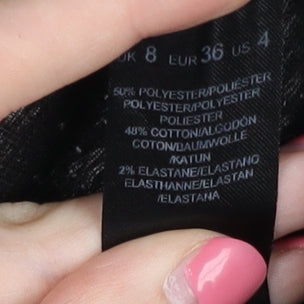 Miss Selfridge Women’s Grey Houndstooth Open Front Cardigan UK 8