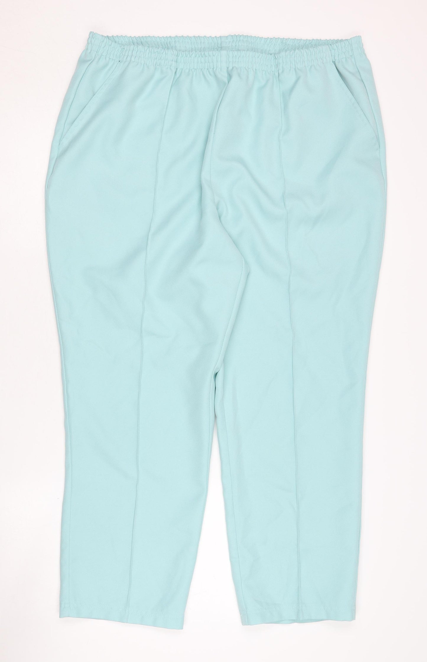 Damart Women's Blue Trousers Size 22 Elastic Waist