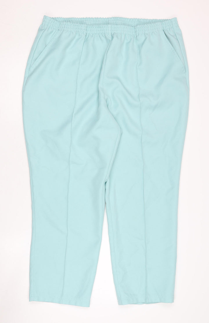 Damart Women's Blue Trousers Size 22 Elastic Waist