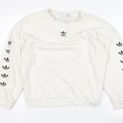 Adidas Women's White Pullover Sweatshirt Size 6