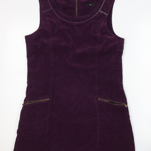 M&Co Women's Purple Corduroy Pinafore Dress Size 12