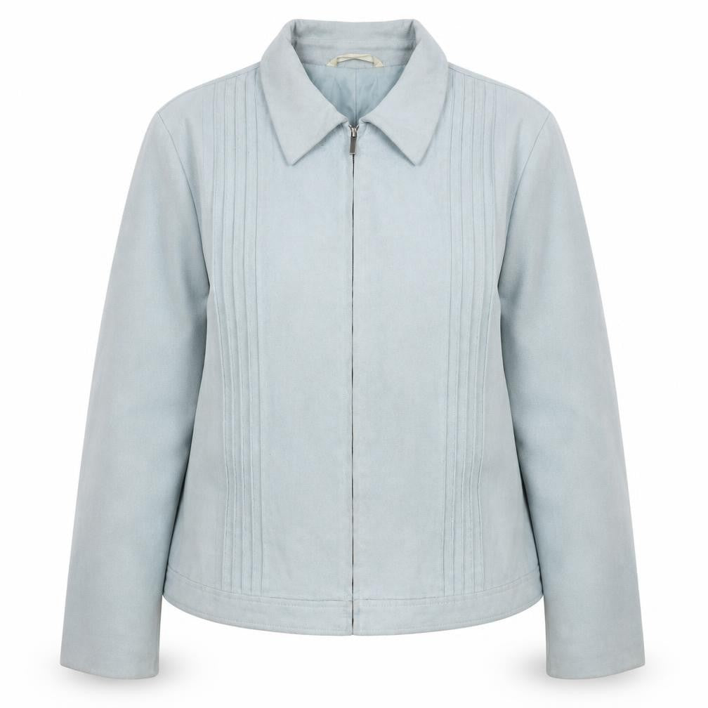 Front view of Marks & Spencer Women's Blue Jacket, size 14, Zip