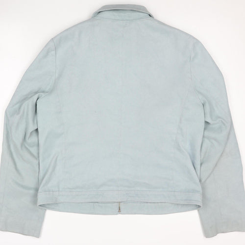 Marks & Spencer Women's Blue Jacket Size 14 Zip