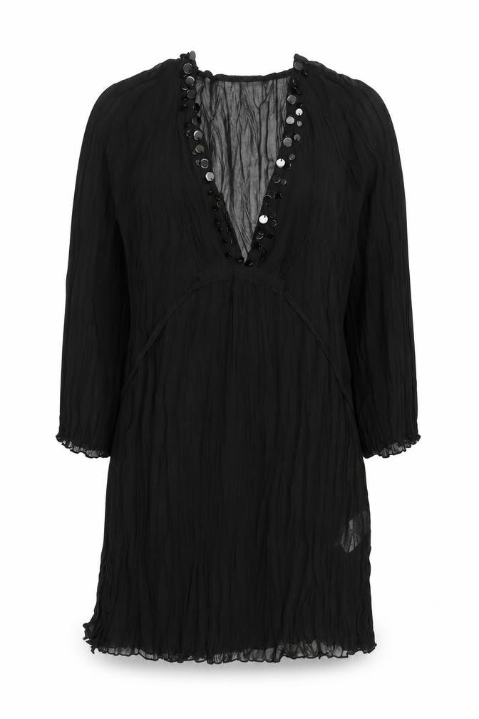 Front view of Next Women's Black V-Neck Dress, size 10