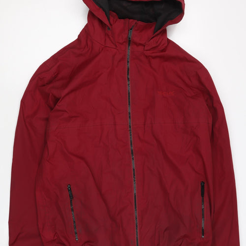 Regatta Men's Red Hooded Windbreaker Jacket M