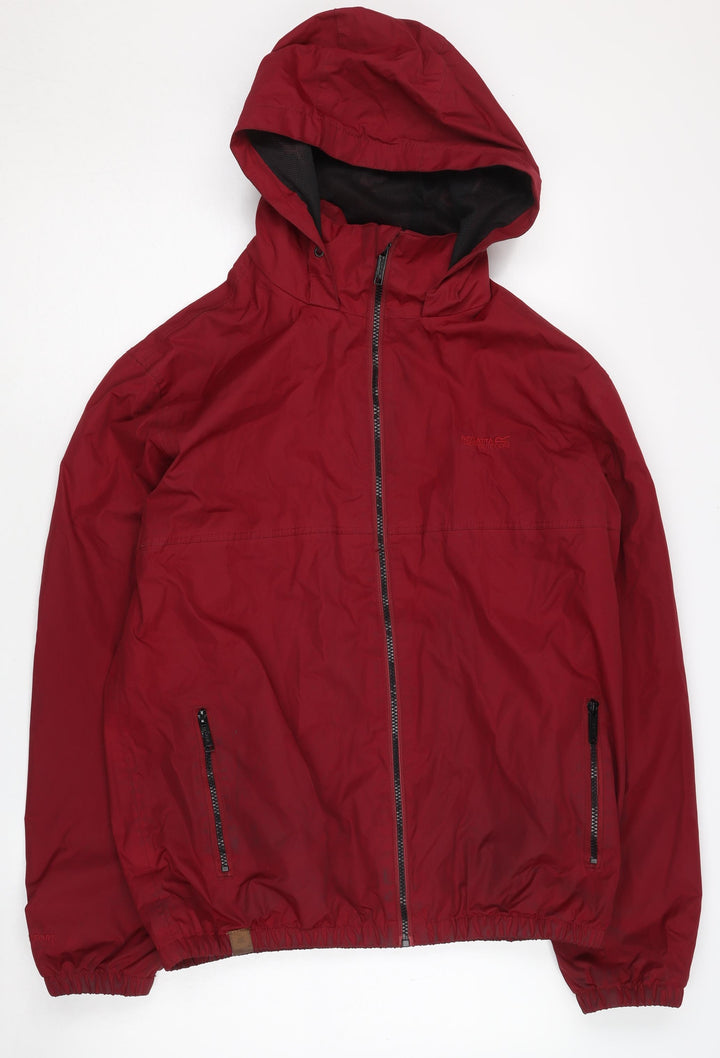 Regatta Men's Red Hooded Windbreaker Jacket M