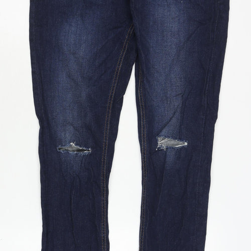 Ringspun Men's Blue Skinny Jeans, Size 32, Distressed