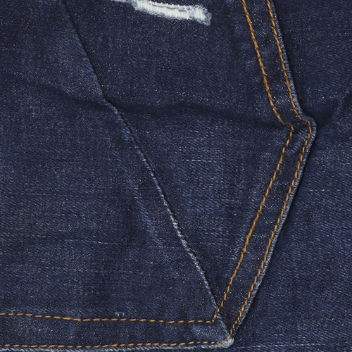Ringspun Men's Blue Skinny Jeans, Size 32, Distressed