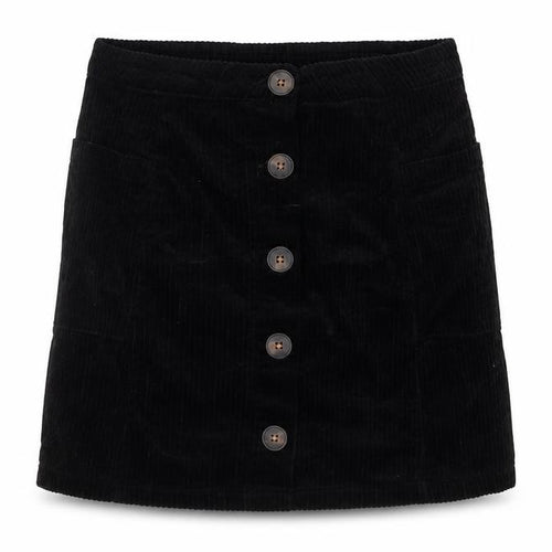 Next Girls Black Knee-Length Cotton Skirt, 7 Years, Casual Wear