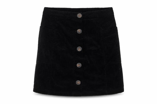 Next Girls Black Knee-Length Cotton Skirt, 7 Years, Casual Wear