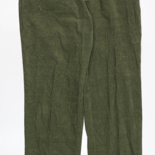Lands' End Women's Green Corduroy Trousers Size 12