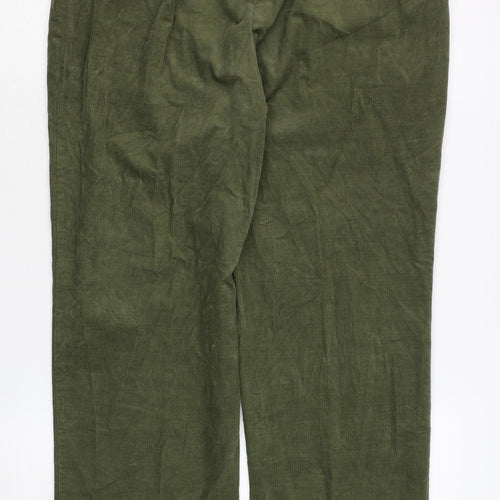 Lands' End Women's Green Corduroy Trousers Size 12