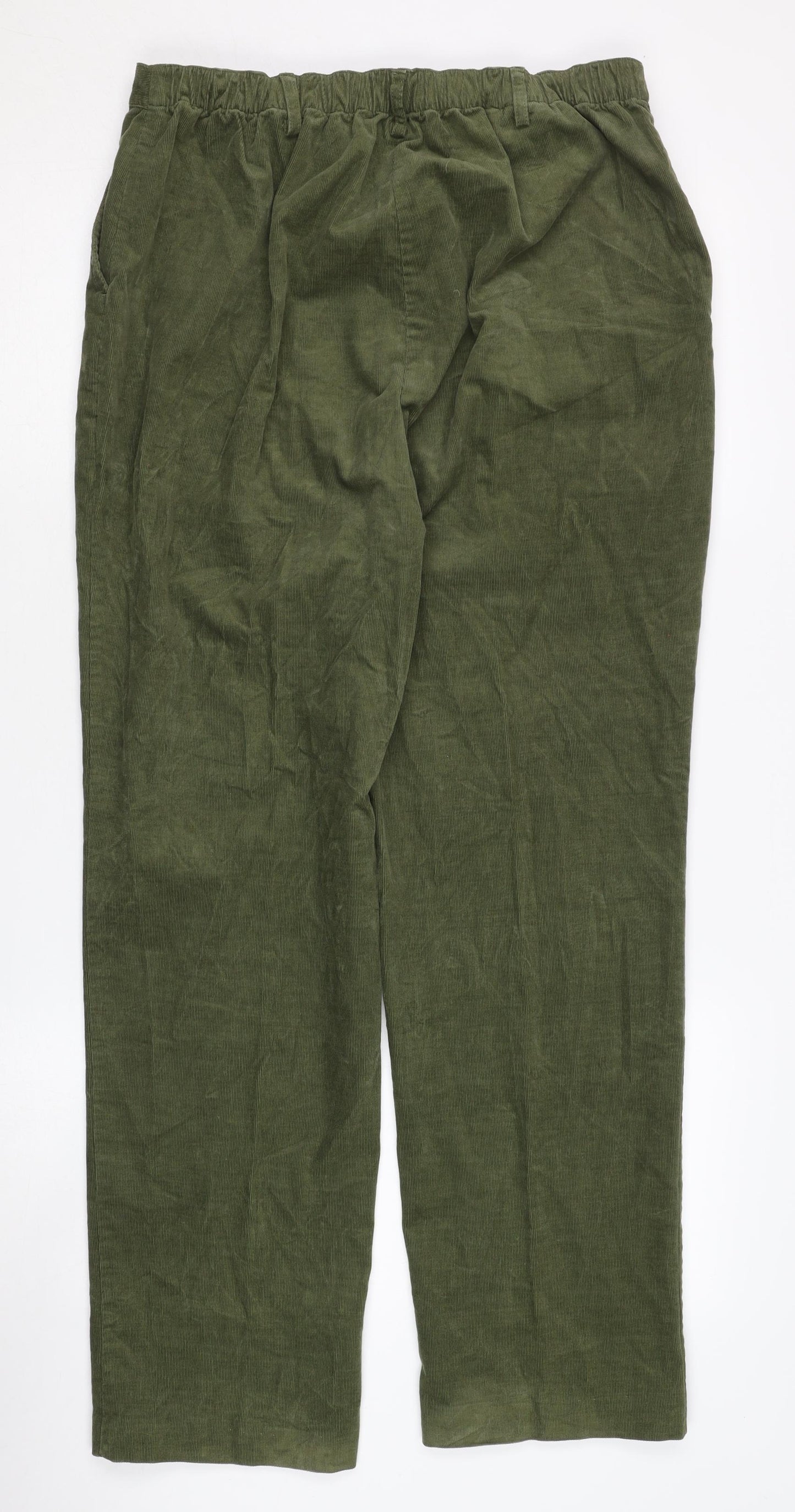 Lands' End Women's Green Corduroy Trousers Size 12