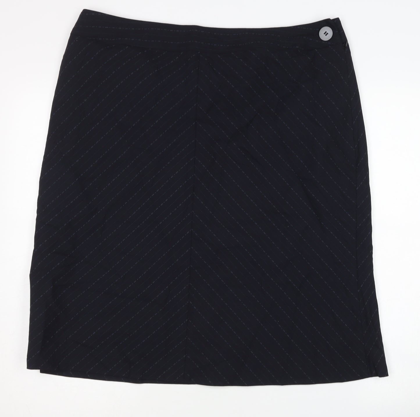 Next Women's Black Striped Pencil Skirt Size 18