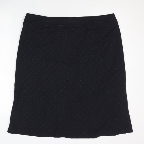 Next Women's Black Striped Pencil Skirt Size 18