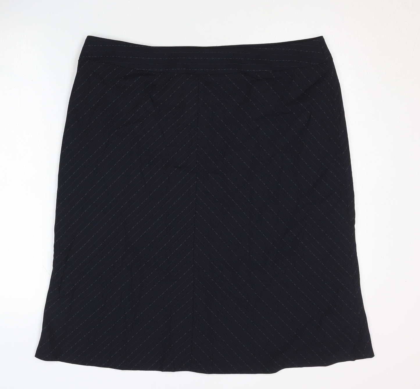 Next Women's Black Striped Pencil Skirt Size 18
