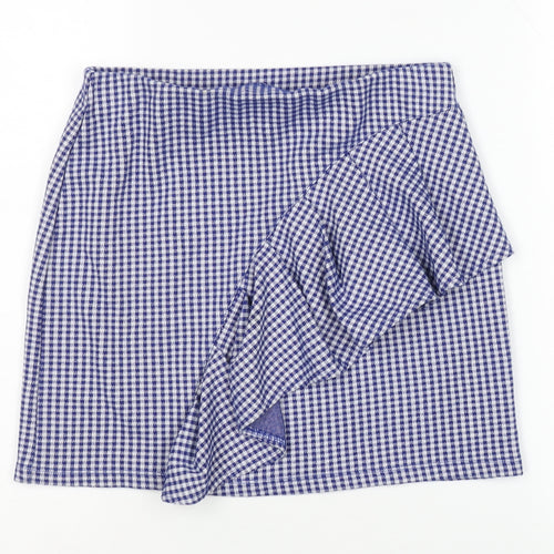 Topshop Women’s Blue Check Skirt Size 8