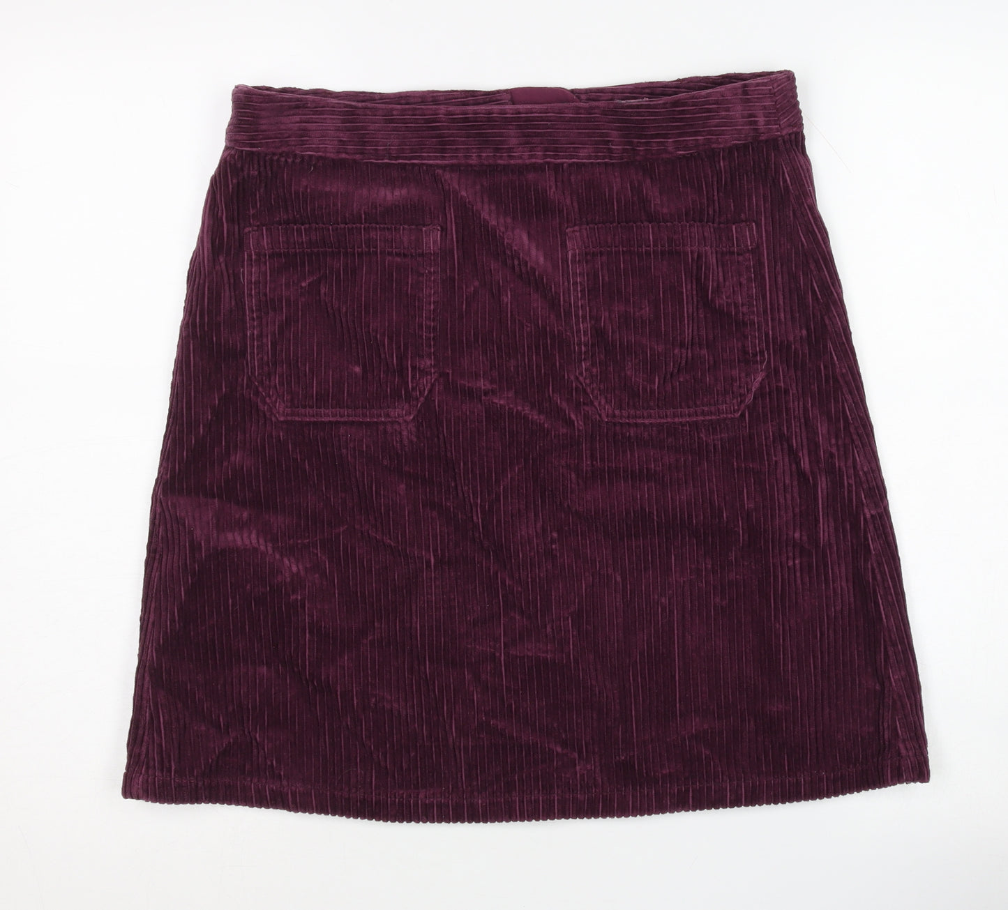 Marks & Spencer Women's Purple Corduroy Skirt Size 12