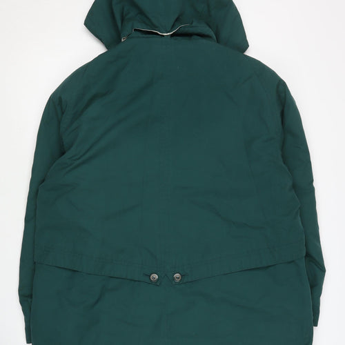 David Barry Women's Green Coat Size 18 Hooded Insulated