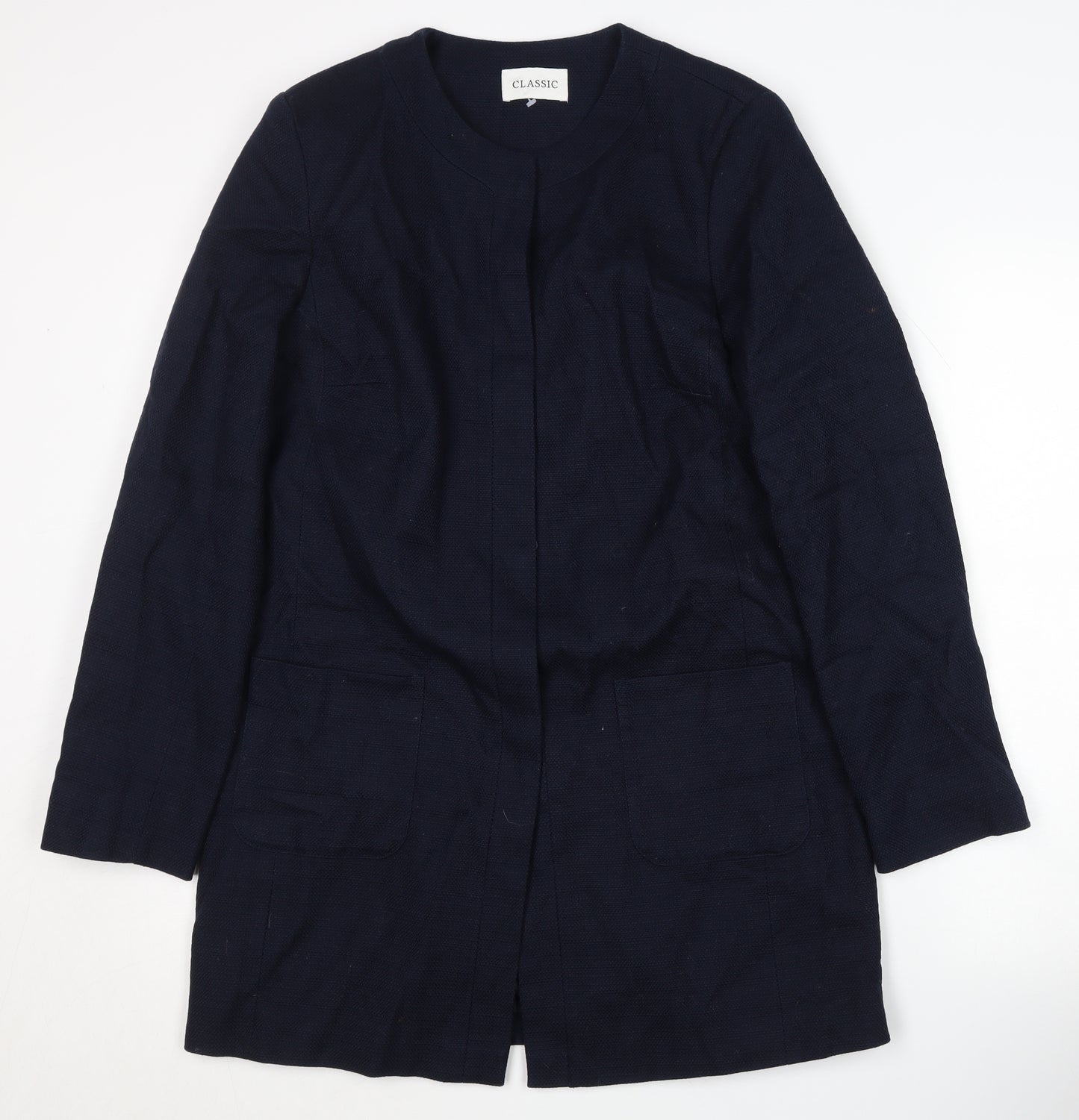 Marks and Spencer Women's Blue Cotton Mid-Length Coat