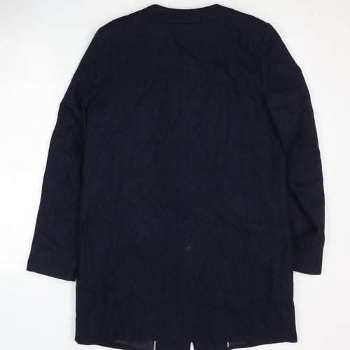 Marks and Spencer Women's Blue Cotton Mid-Length Coat