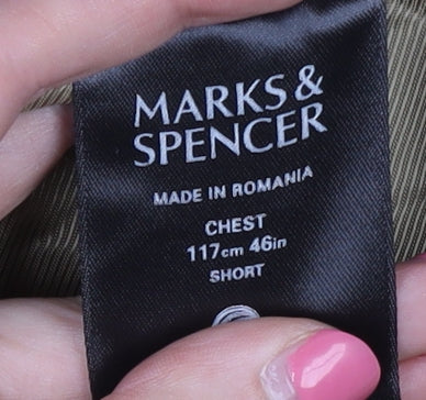 Marks and Spencer Men's Beige Blazer 46 Short Wool