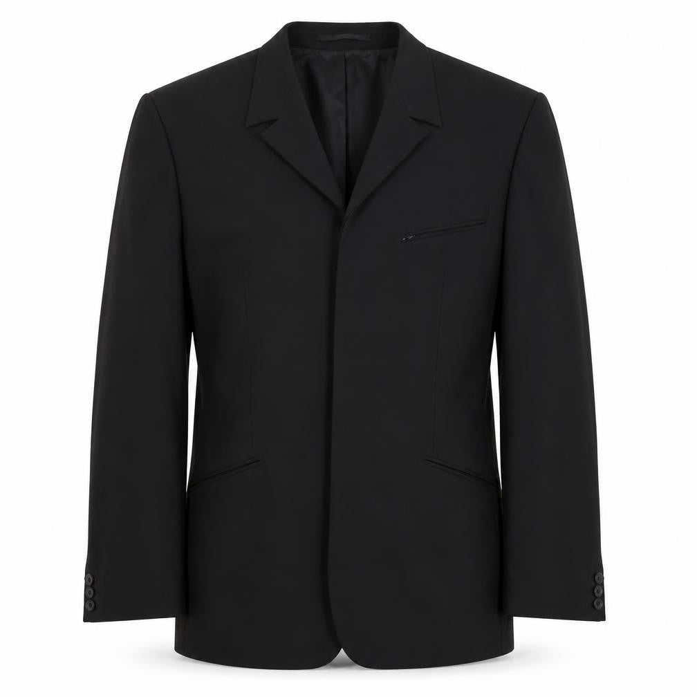 Front view of COPPERSTONE Men's Black Blazer, Chest 40, Formal Jacket